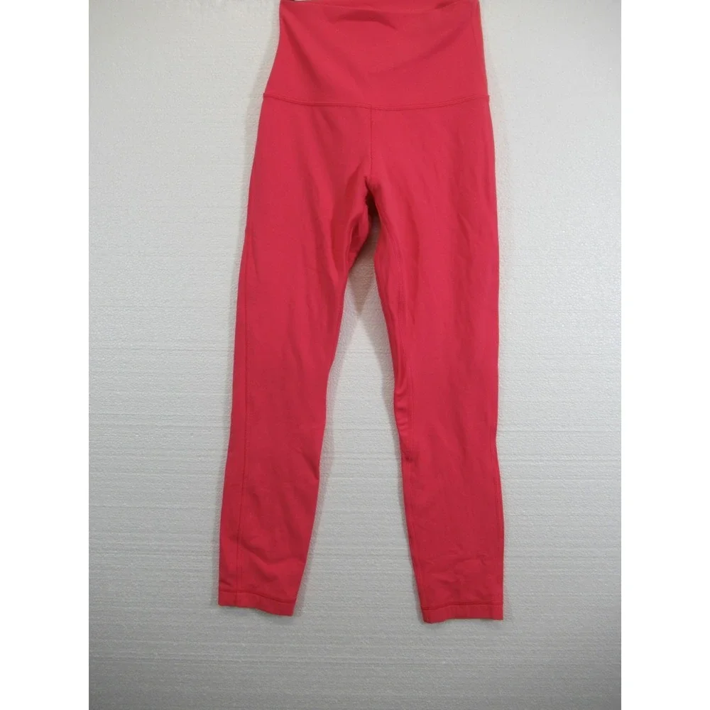 Lululemon Align High-Rise Crop Leggings Women Size 2 Hot Pink 23